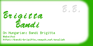 brigitta bandi business card